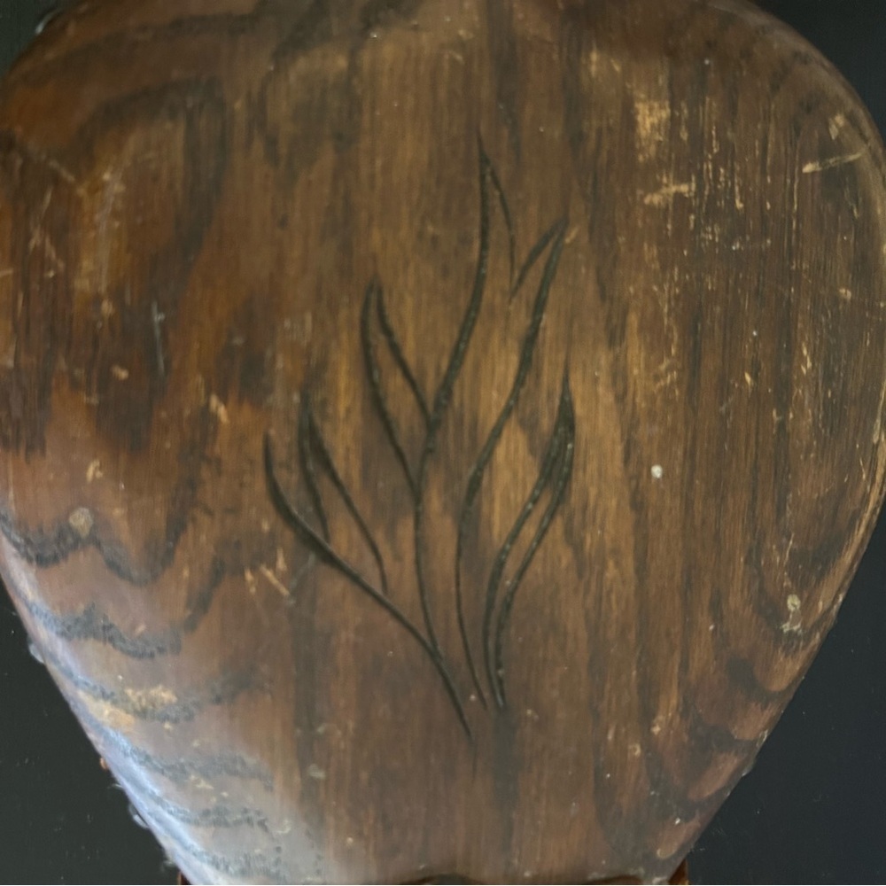 ANTIQUE EARLY 20 c. Hand carved Wood & Leather & Copper  Fireplace Bellows - Picture 7 of 8